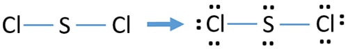 mark lone pairs on atoms in sulfur dichloride